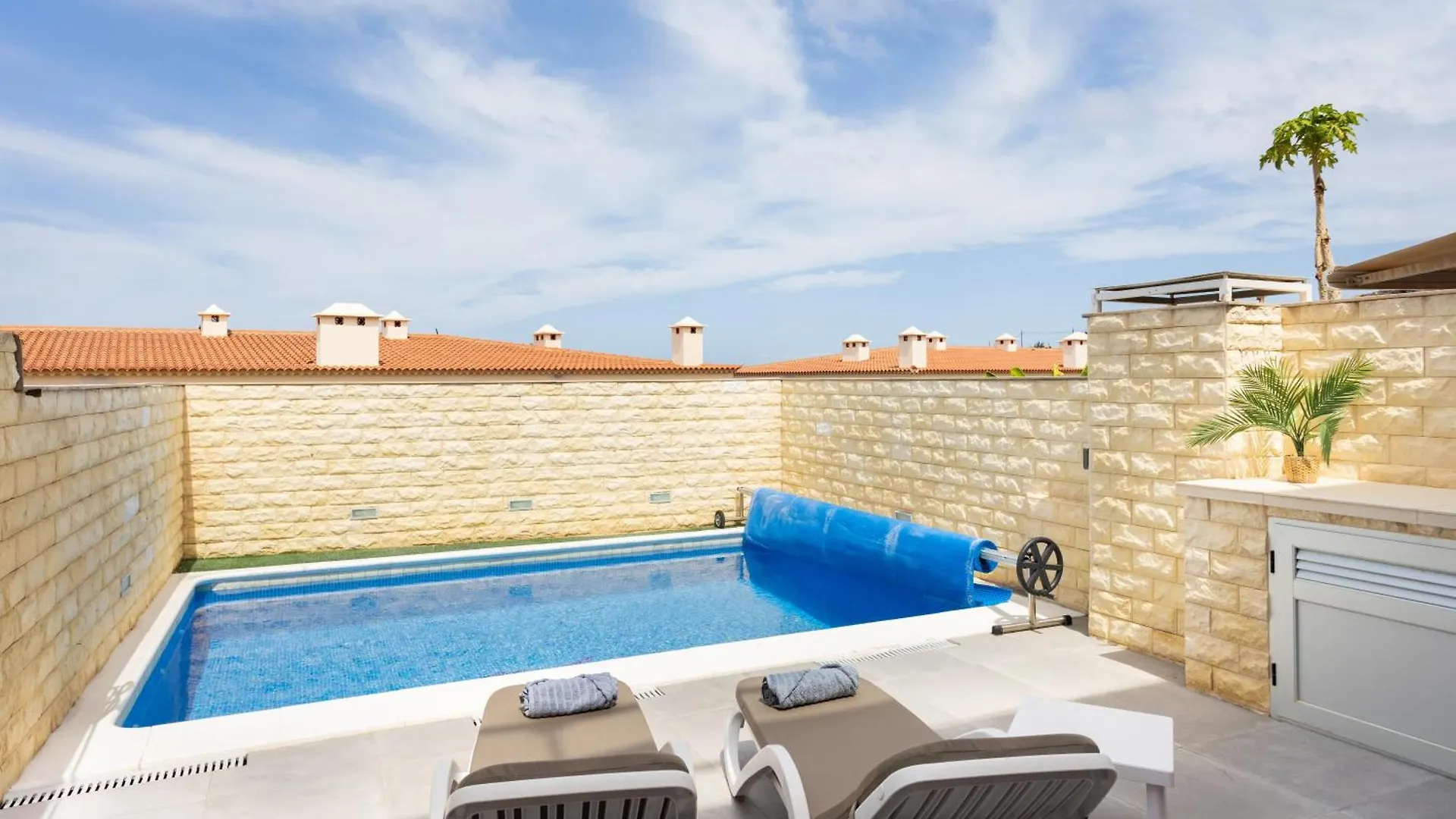 Chalet Adosado Con Piscina Privada, Terrazas - 2 Dormitorios Y Aire Acondicionado - Casa Peters Puerto de Santiago